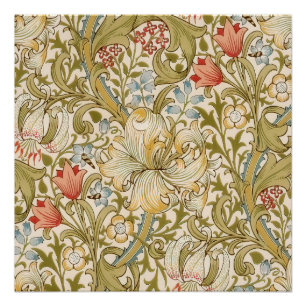Pôster Padrão de Lírio de William Morris