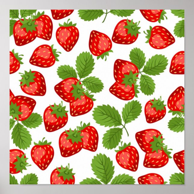 Poster Padrão de morango (Frente)
