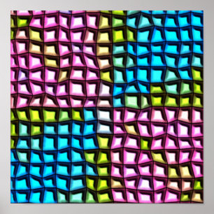 Pôster Padrão de mosaico brilhante