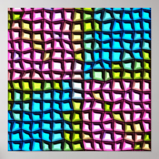 Pôster Padrão de mosaico brilhante