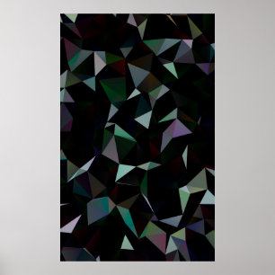 Poster Padrão de mosaico do triângulo preto escuro. Ilu g