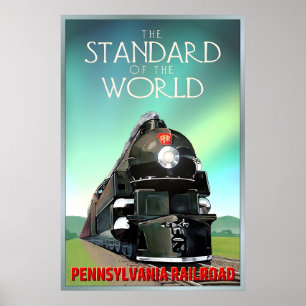 Poster Padrão de Mundo da Pennsylvania Railroad