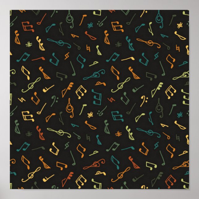 Poster Padrão de música (Frente)