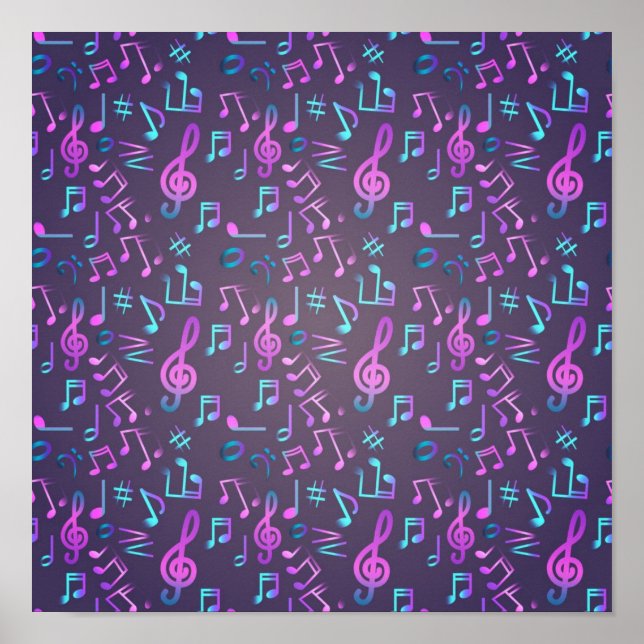 Poster Padrão de música (Frente)