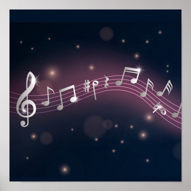 Poster Padrão de música (Frente)
