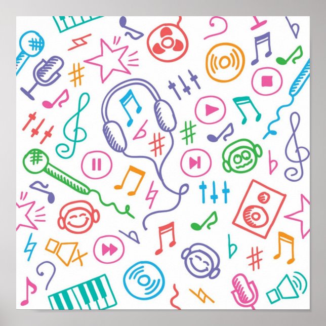 Poster Padrão de música (Frente)