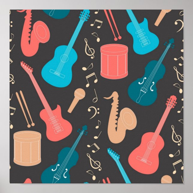 Poster Padrão de música (Frente)