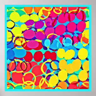 Poster Padrão de Na moda e Espectro de Chic colorido