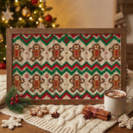 Poster Padrão de Natal de Homem de Biscoito de Gengibre T