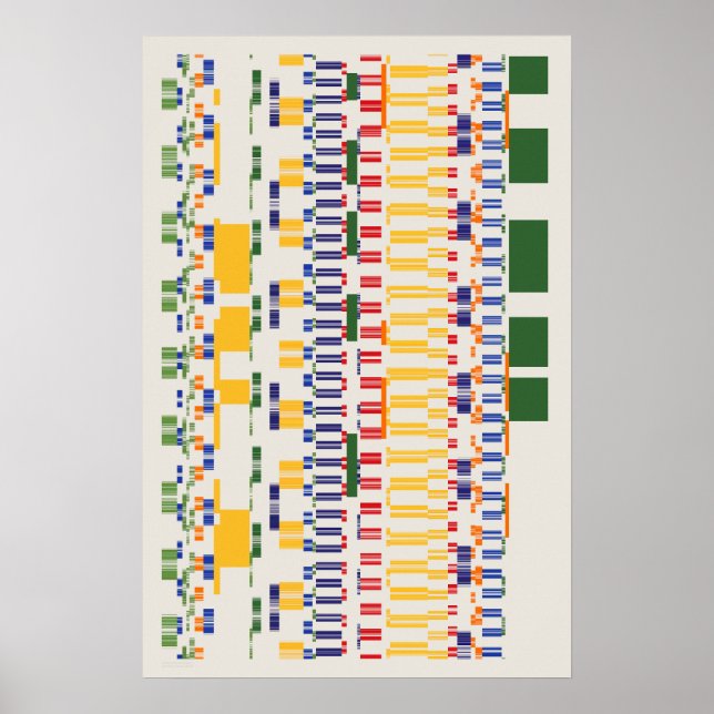 Poster Padrão de Números de Ramanujan (Frente)