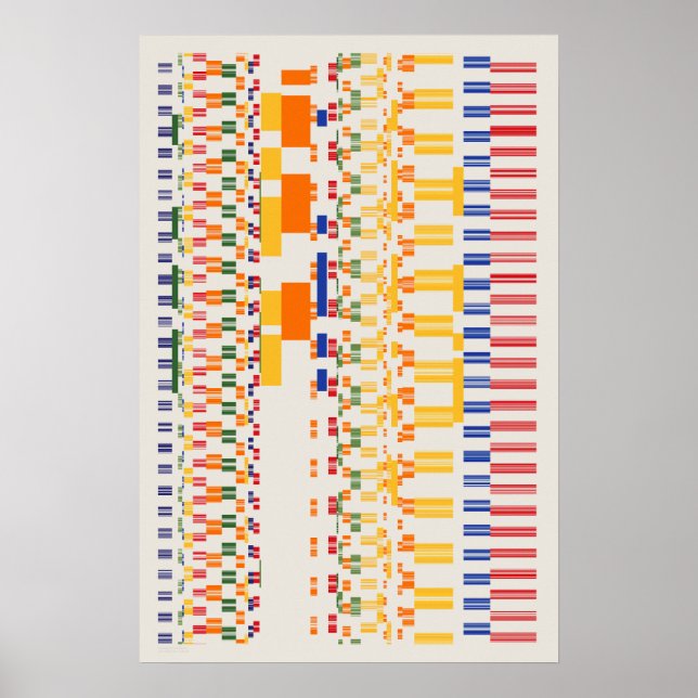 Poster Padrão de números de Ramanujan (Frente)