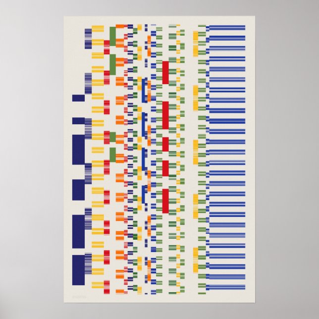 Poster Padrão de números de Ramanujan (Frente)