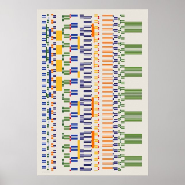 Poster Padrão de números de Ramanujan (Frente)