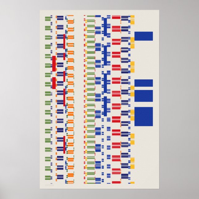 Poster Padrão de Números de Ramanujan (Frente)