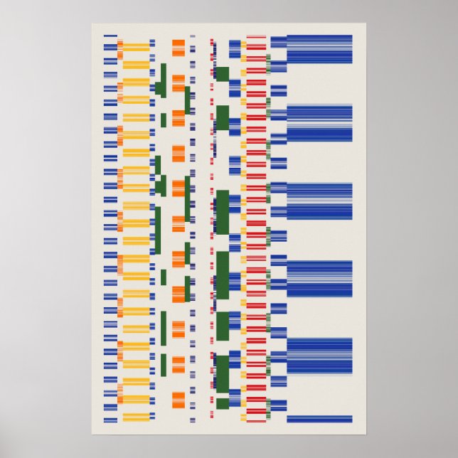 Poster Padrão de números de Ramanujan (Frente)