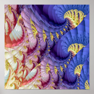 Poster Padrão de Ondas de abstrato