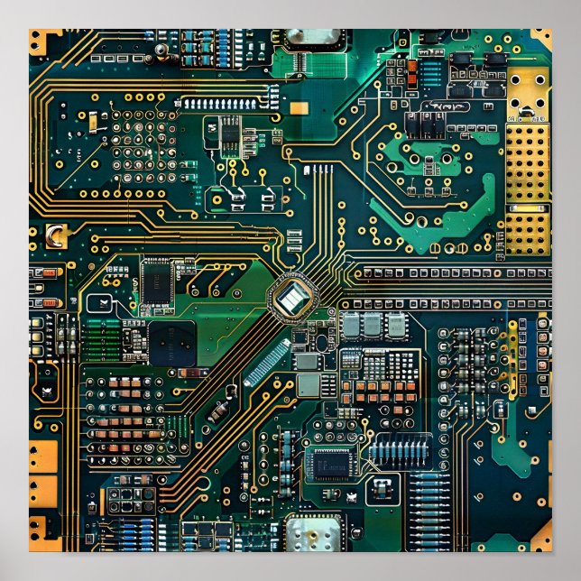 Poster Padrão de PCB intricado (Frente)