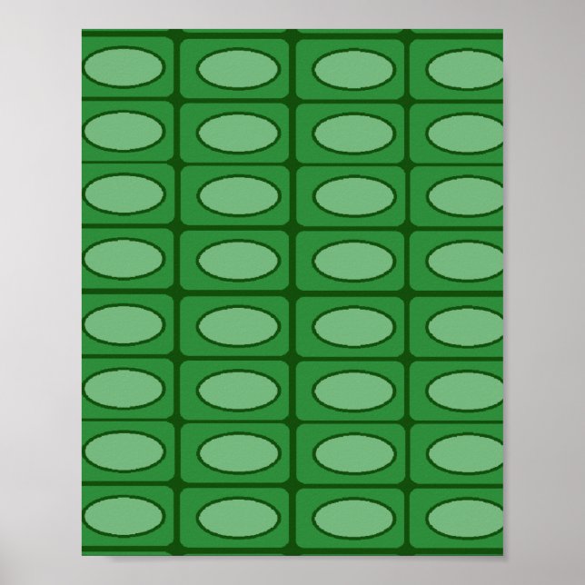 Poster Padrão de pele do jacaré verde (Frente)