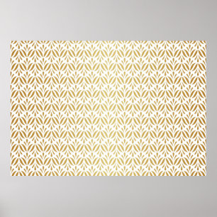 Poster Padrão de permuta floral vítrea. Elegante