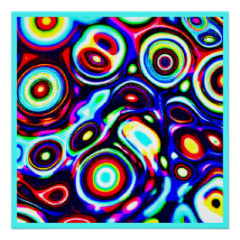Pôster Padrão de Pulso Neon Vibrante