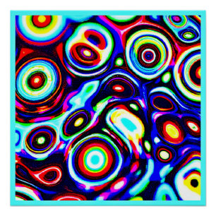 Pôster Padrão de Pulso Neon Vibrante