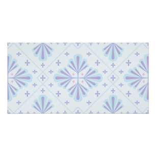 Pôster Padrão de repetição floral geométrica azul pastel