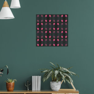 Poster Padrão de Rosas Cor-de-Rosa