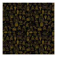 Padrão de Símbolo Hieroglífico do Antigo Egito