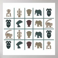 padrão de símbolos coloridos africanos
