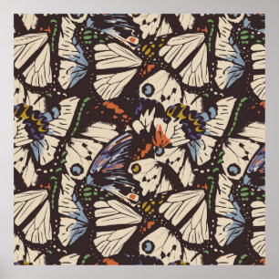 Poster Padrão de superfície das borboletas venenosas. Col