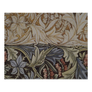Pôster Padrão de Tecido Antiquado da Tapeçaria Floral V