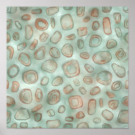 Poster Padrão de Tecido de Patina Névoa Abstrata Seamless