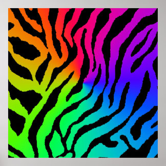 Pôster Padrão de tigre retro Corey Tiger 80s