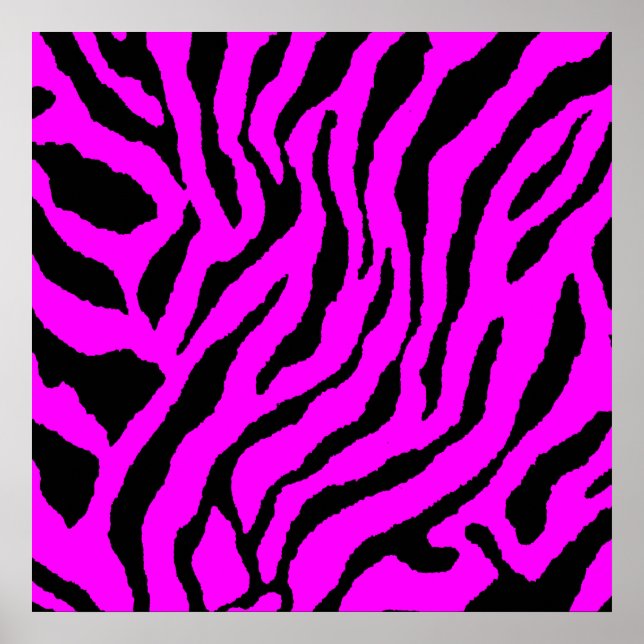 Pôster Padrão de tigre retro Corey Tiger 80s (Frente)