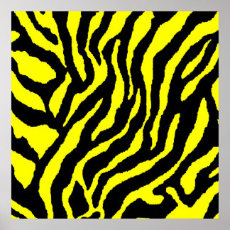 Poster Padrão de tigre retro Corey Tiger 80s