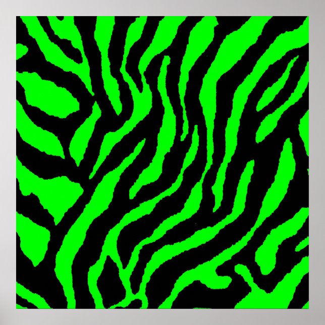 Poster Padrão de tigre retro Corey Tiger 80s (Frente)