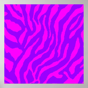 Pôster Padrão de Tigre Retroativo do Corey Tiger 80s