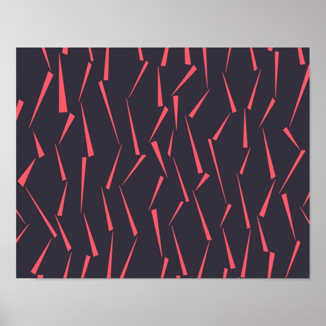 Poster Padrão de triângulo geométrico moderno e reproduto (Frente)