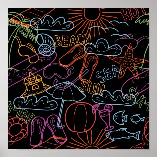 Poster Padrão de Verão (Frente)