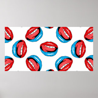 Poster Padrão de vinheta com crachás de adesivo com tira 