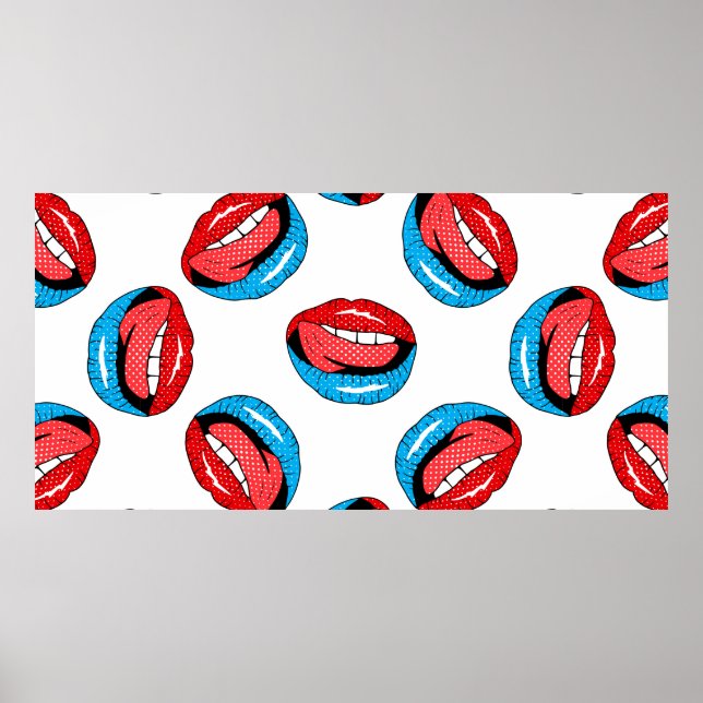 Poster Padrão de vinheta com crachás de adesivo com tira  (Frente)