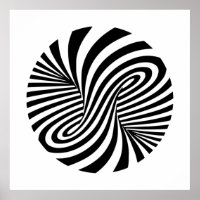 Padrão de Vortex Preto e Branco - Ilusões Ópticas