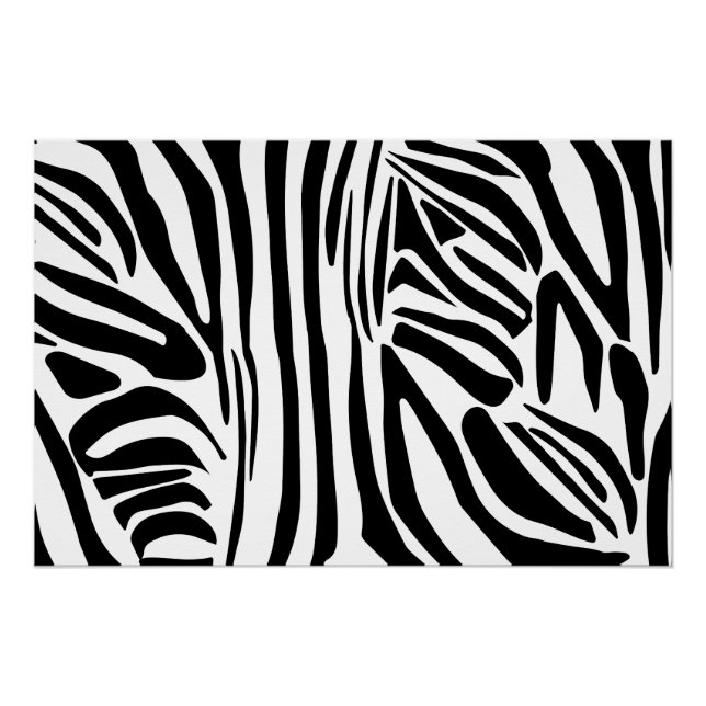 Pôster Padrão de zebra (Frente)