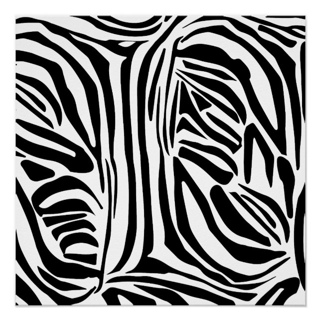 Pôster Padrão de zebra (Frente)