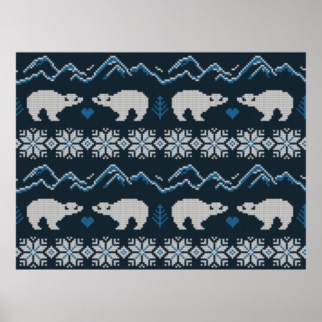 Poster Padrão decorativo sem descontinuidades da vinheta  (Frente)