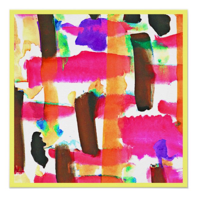 Pôster Padrão dinâmico de Abstrato na arte (Frente)