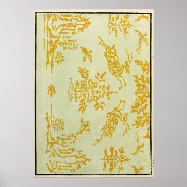 Poster Padrão do Brasão Imperial Chinês de 1880 (Frente)
