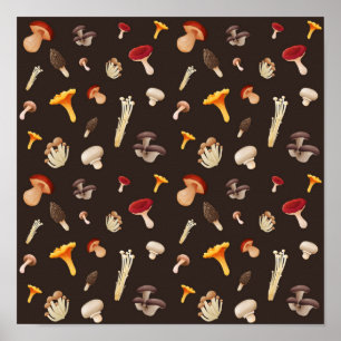 Poster Padrão do cogumelo