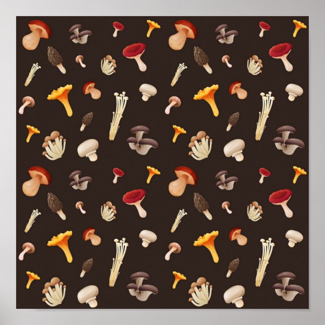 Poster Padrão do cogumelo (Frente)