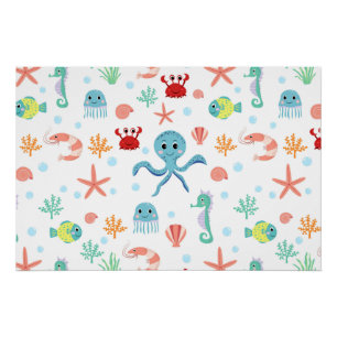 Pôster padrão do mundo marinho